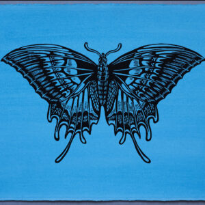 Butterfly XR Lino Print Art PrintMaking Extinction Rebellion Miles Glyn Artist Activist