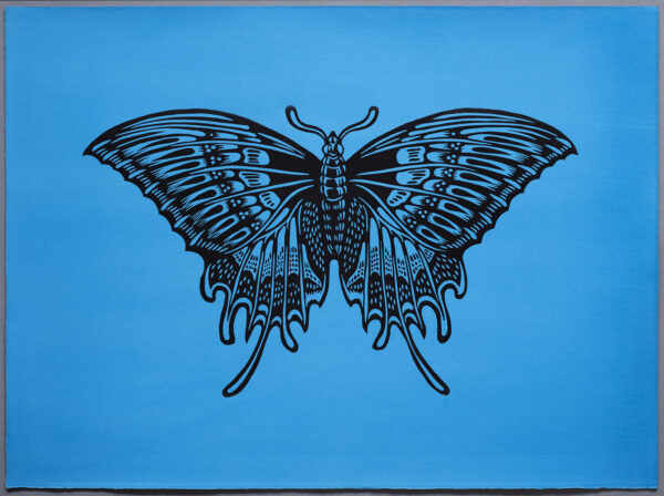 Swallow Tail Butterfly XR Lino Print Lino Cut Wood Cut Art PrintMaking Extinction Rebellion Miles Glyn Artist Activist Nonviolence Direct Action Drawing Illustration