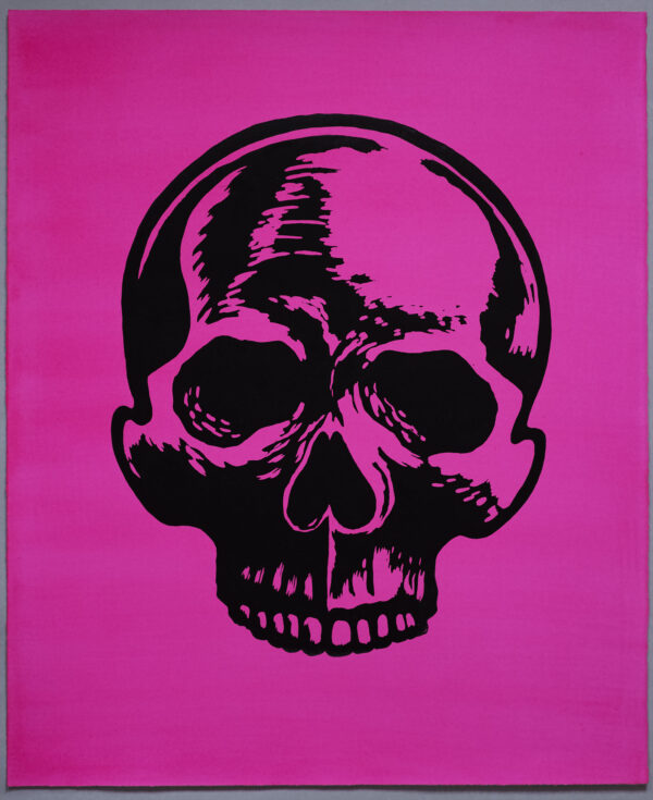 Skull XR Lino Print Art PrintMaking Extinction Rebellion Miles Glyn Artist Activist