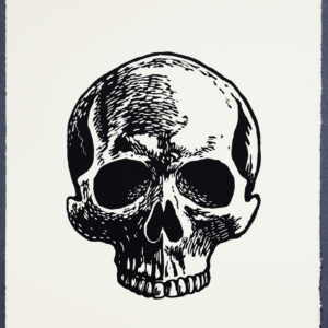 Skull XR Lino Print Art PrintMaking Extinction Rebellion Miles Glyn Artist Activist